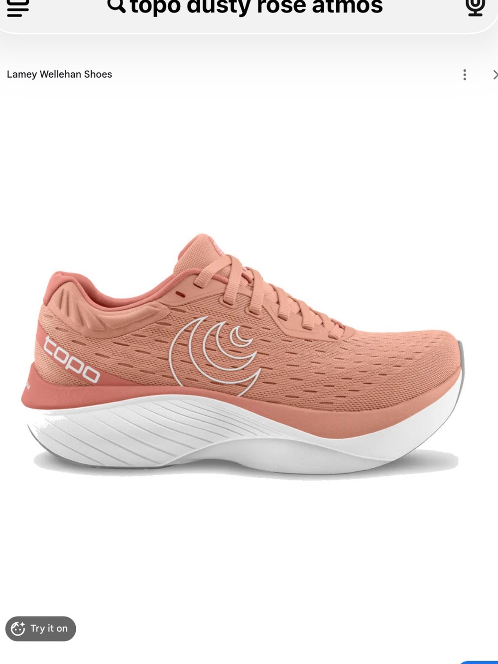 Topo Atmos Women's Running Shoe — Dusty Rose/White